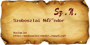 Szoboszlai Nándor névjegykártya
